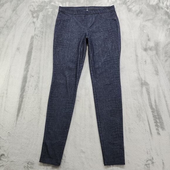 Simply Vera Wang Pants Womens Size S Blue Alligator Mid Rise Pull On Jeggings - Picture 1 of 9